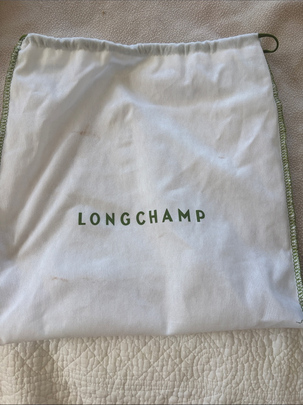 Longchamp Woven Straw Crossbody Bag with Black Trim and Gold Accent - Picture 8 of 12